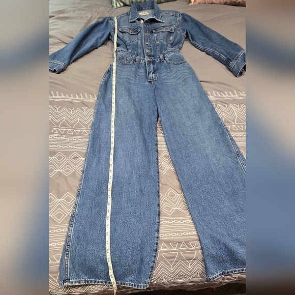 Madewell Denim Wide Leg Coverall Jumpsuit Size 4 - Picture 2 of 8